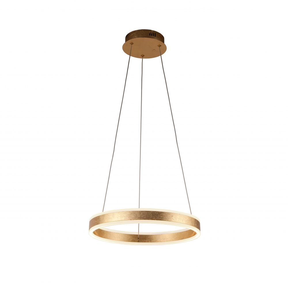 Lustra rotunda cu inaltime reglabila din Aluminiu Auriu cu LED  D50xH130cm Helia