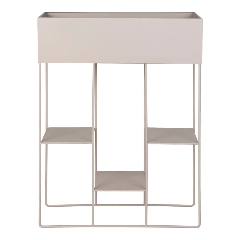 Ghiveci cu etajera din Metal Bej H80xL60cm Rabo