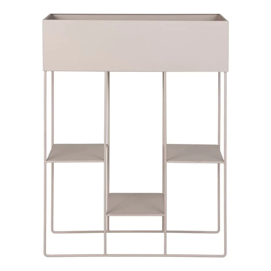Ghiveci cu etajera din Metal Bej H80xL60cm Rabo