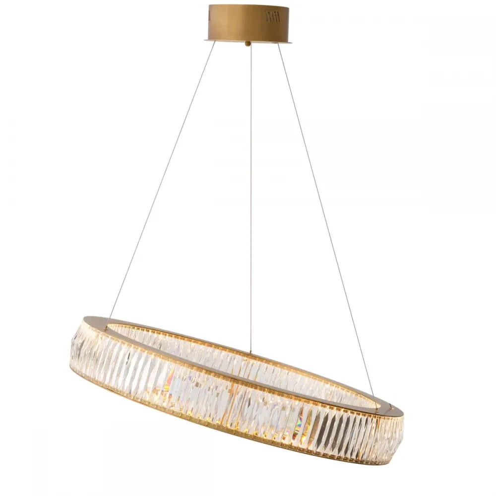 Candelabru din Metal Alama si Cristal Transparent H13xD91cm Vancouver L Eichholtz
