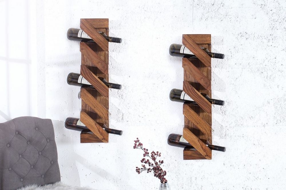 Etajera suspendata din Lemn masiv de palisandru Maro Makassar L15xH70cm