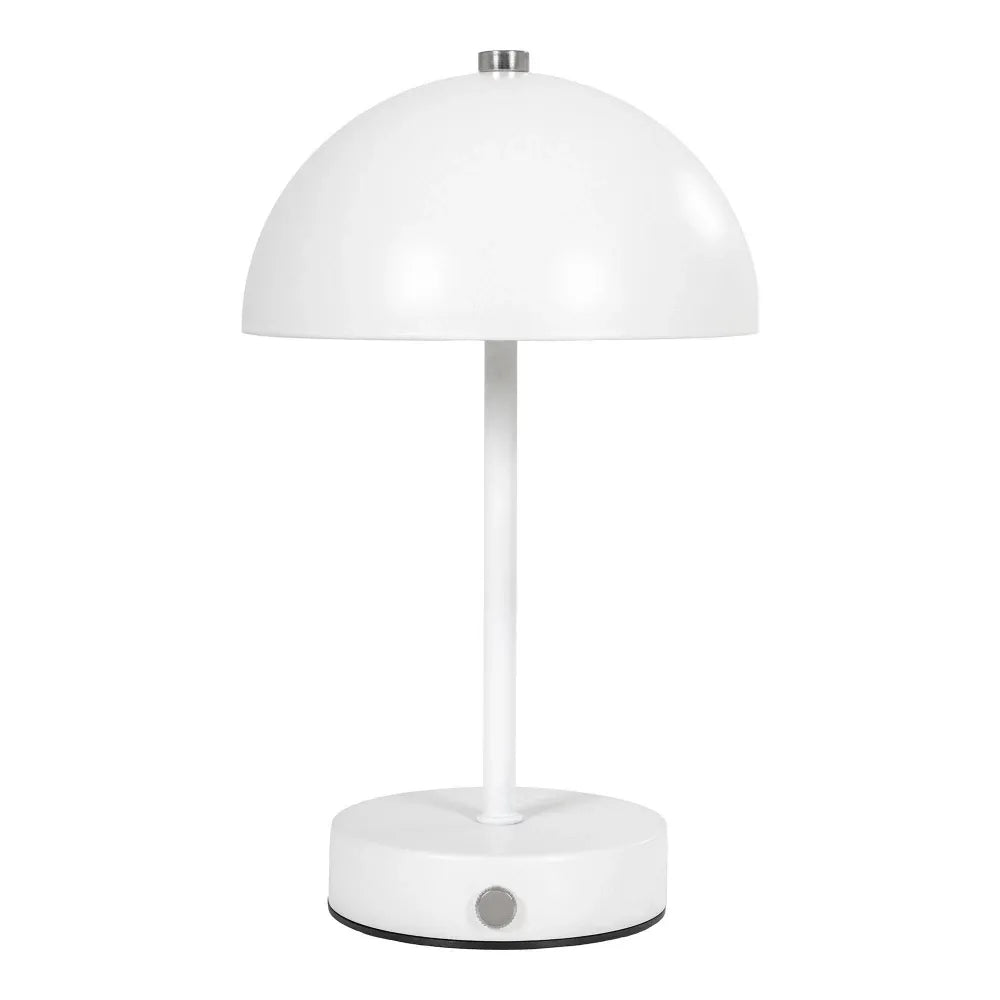 Veioza reincarcabila din Metal Alb H25xD15cm Holt