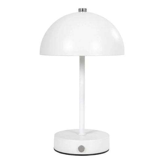 Veioza reincarcabila din Metal Alb H25xD15cm Holt