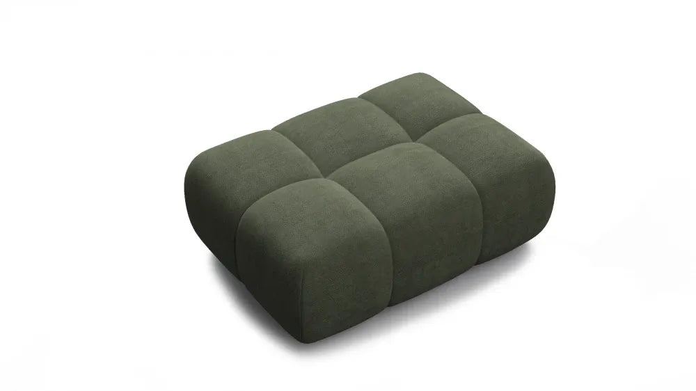Taburet tapitat cu material pet friendly Alias verde L71x100cm