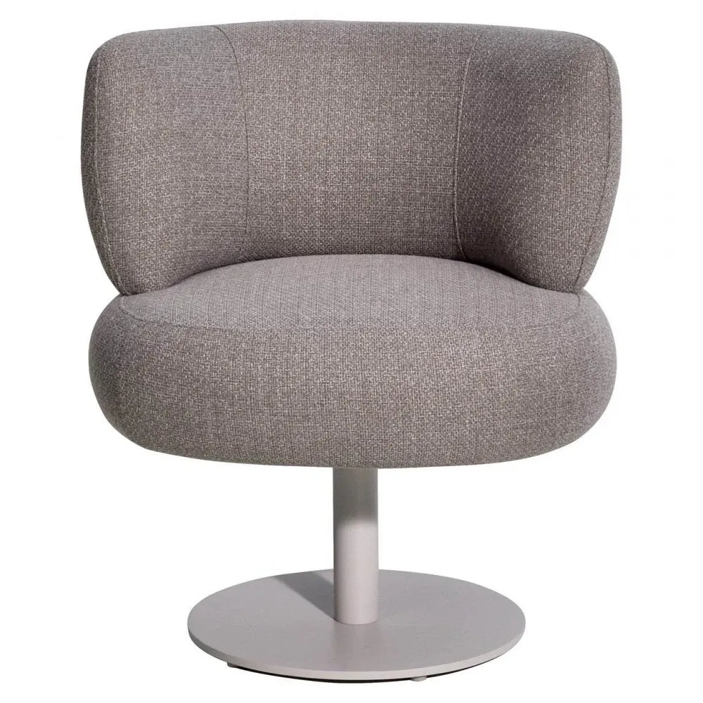 Scaun de exterior din Stofa Grej si Metal Alb L68xH78cm Mason Richmond interiors