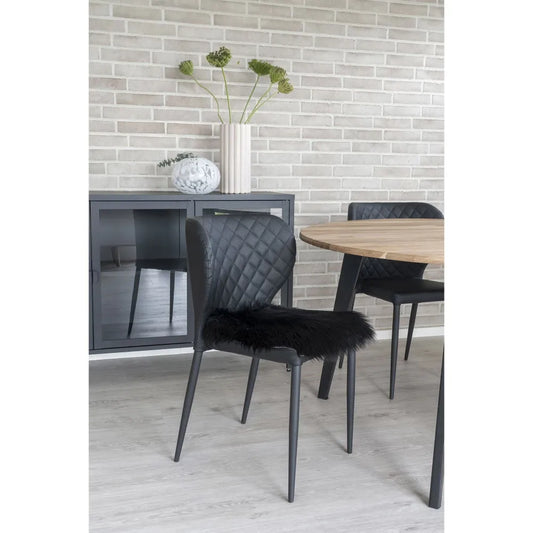 Blanita sintetica decorativa pentru scaun Negru 40x40cm Lambskin Artificial