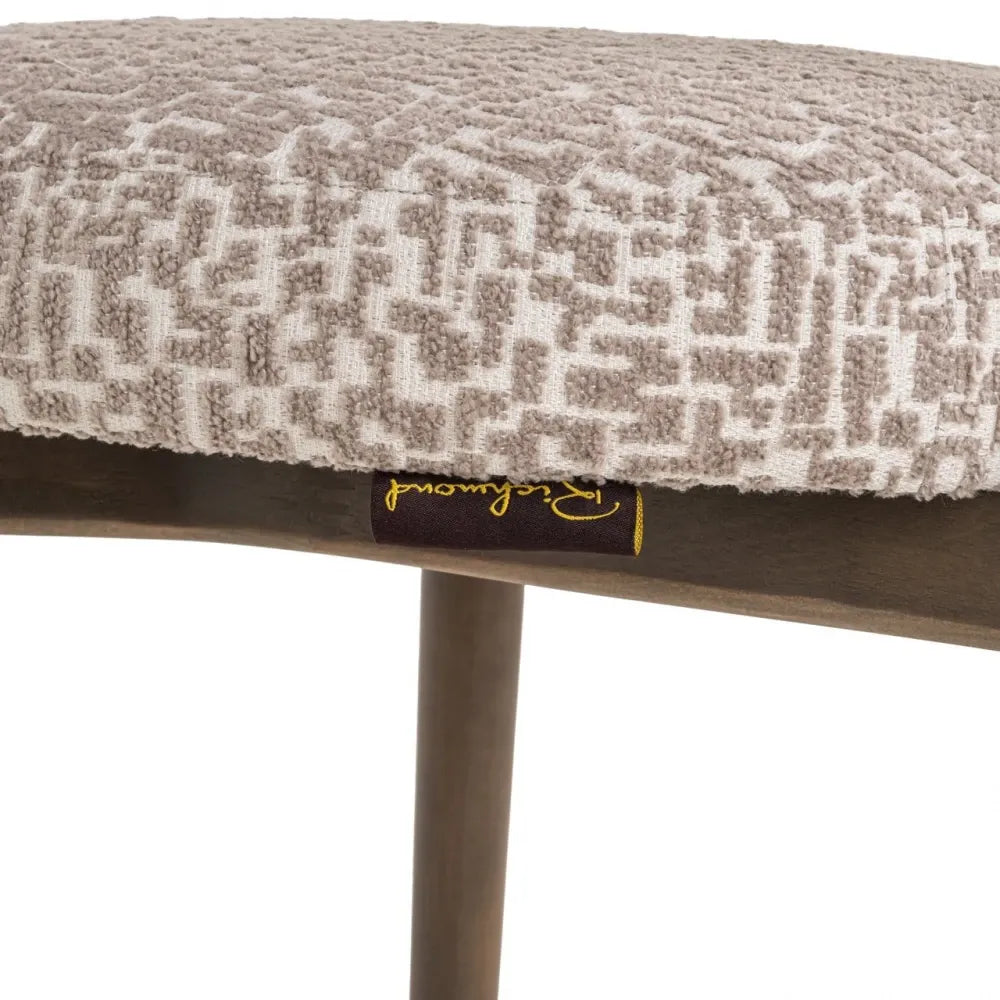 Set 2 scaune din Stofa Bej si Lemn de fag Maro L47xH76cm Basker Richmond interiors