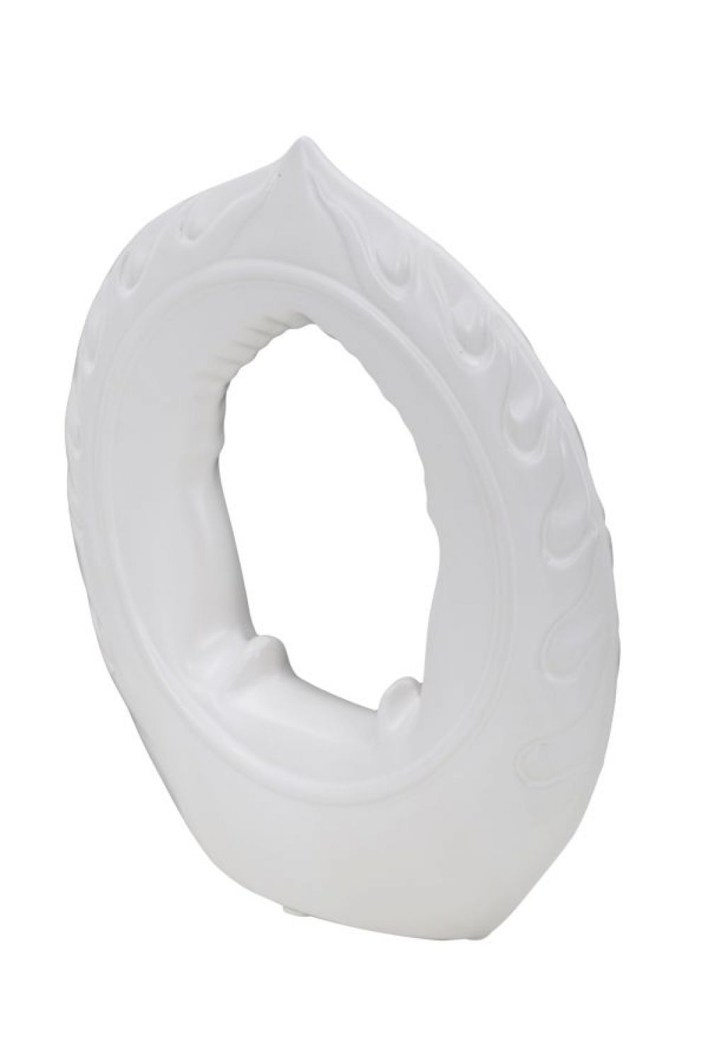 Obiect decorativ din Portelan Alb H24xL22cm Meditation
