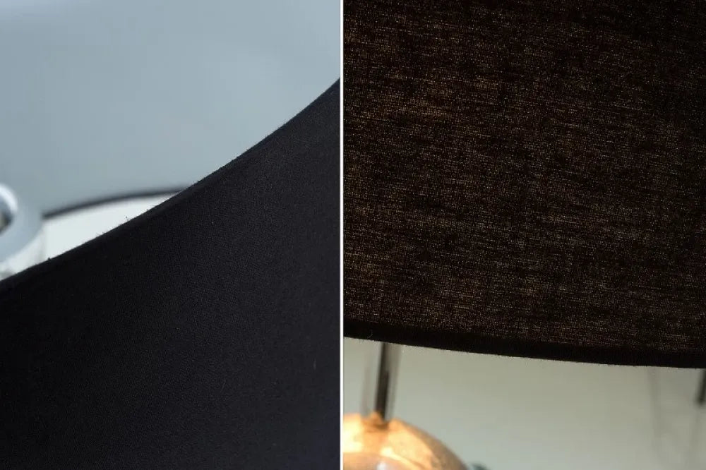 Veioza din Metal Argintiu si Textil Negru H44xD40cm Skull