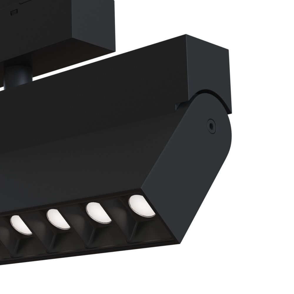 Spot Dreptunghiular pentru sina magnetica din Aluminiu Negru Points L27xH17cm 1350lm