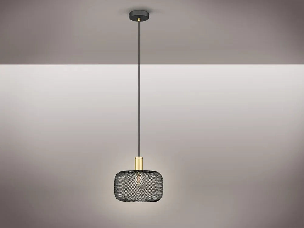 Pendul din Metal Negru/Auriu H155xD28cm Osiris