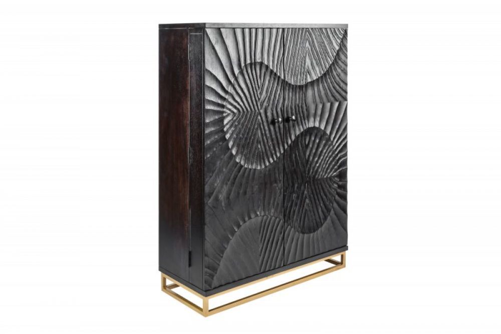 Bar din Lemn masiv de mango si Metal Negru/Auriu Scorpion L95xH141cm