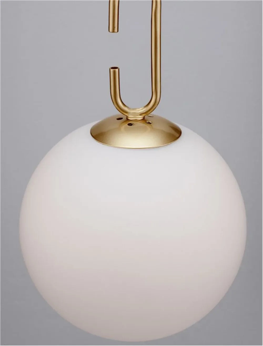 Pendul structura din Metal Auriu si abajur din Sticla Alb H120xL18cm IP20 10W 1061lm 3000k HOOK