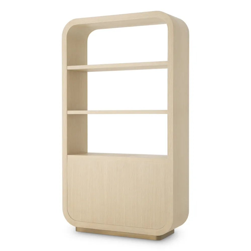 Biblioteca din Furnir de stejar Maro deschis L120xH210cm Quinton Eichholtz
