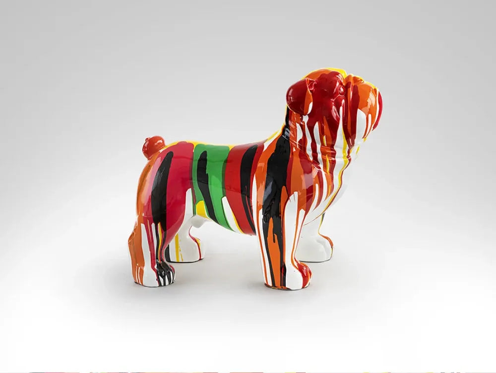 Statueta bulldog din Rasina Multicolor L31xH41cm Otto
