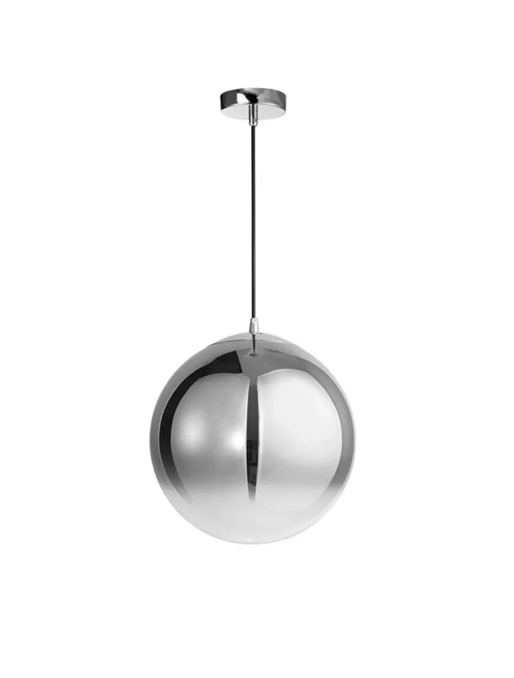 Pendul structura din Aluminiu Argintiu si abajur din Sticla Fumuriu H120xL30cm IP20 LAZIONE