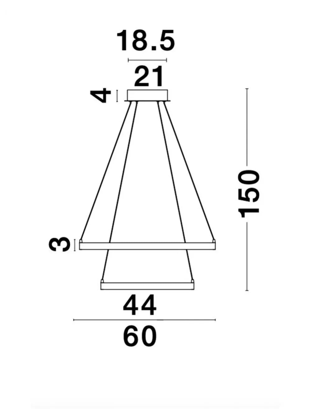 Candelabru din Aluminiu Auriu H150xL60cm IP20 67W 3643lm 3000k LEON