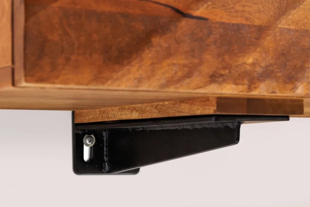 Comoda TV suspendata din Lemn de mango Maro L160xH29cm SCORPION