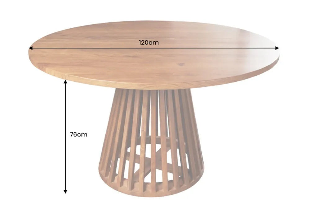 Masa rotunda din Lemn de salcam Maro D120xH76cm MAISON JADE