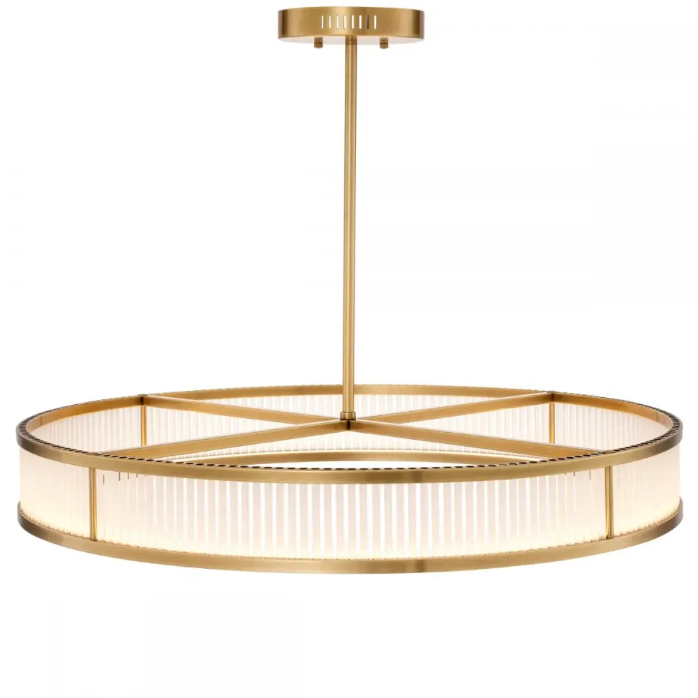 Candelabru din Metal Alama atichizata si Sticla mata Transparent H15xD90cm Thibaud L Eichholtz