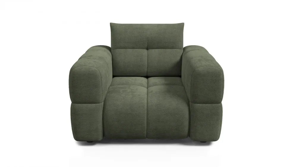 Fotoliu tapitat cu material pet friendly Alias verde L121x104cm