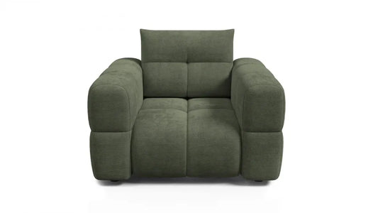Fotoliu tapitat cu material pet friendly Alias verde L121x104cm