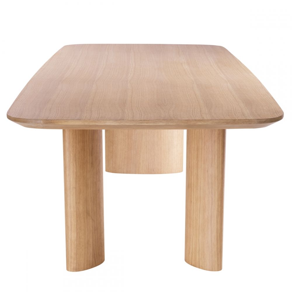 Masa Dreptunghiulara Harmonie S Eichholtz din Furnir de stejar Bej de 6-8 persoane L241xH77cm