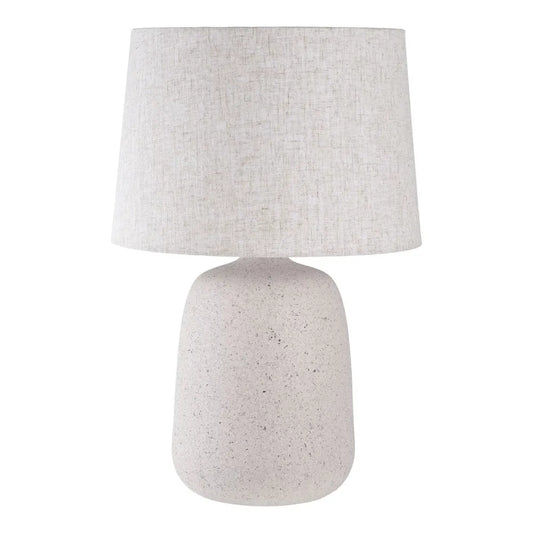 Veioza din Ceramica Bej si Textil Bej H46xD30cm Croft