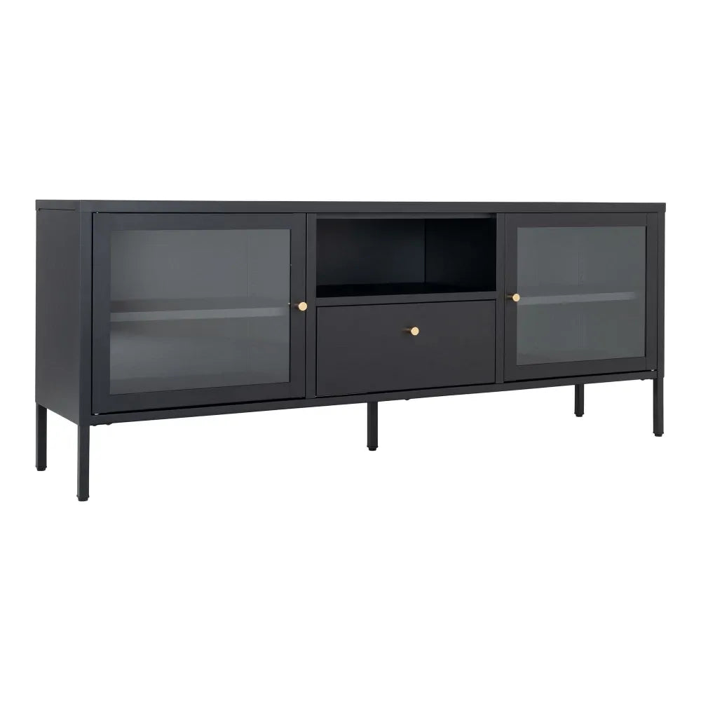 Comoda TV din Metal Negru L150xH60cm Dalby