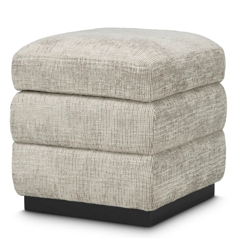 Taburet cu spatiu depozitare tapitat cu Stofa Bej L46xA46xH48.5cm Valmont Eichholtz