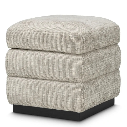 Taburet cu spatiu depozitare tapitat cu Stofa Bej L46xA46xH48.5cm Valmont Eichholtz