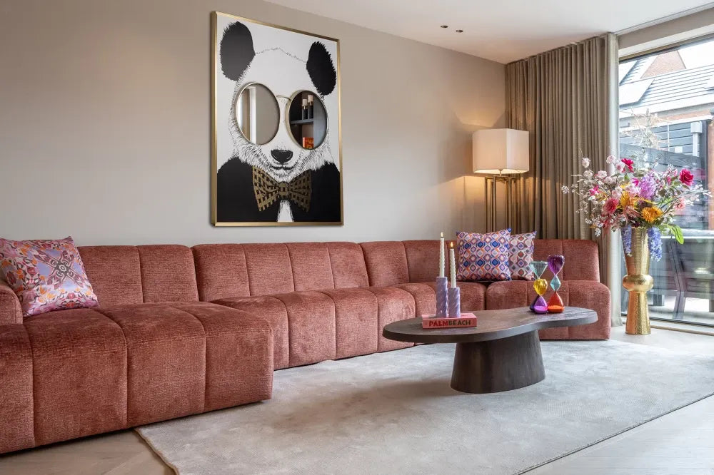 Tablou cu oglinda Auriu/Negru L118.5xH130.5cm Panda Richmond Interiors
