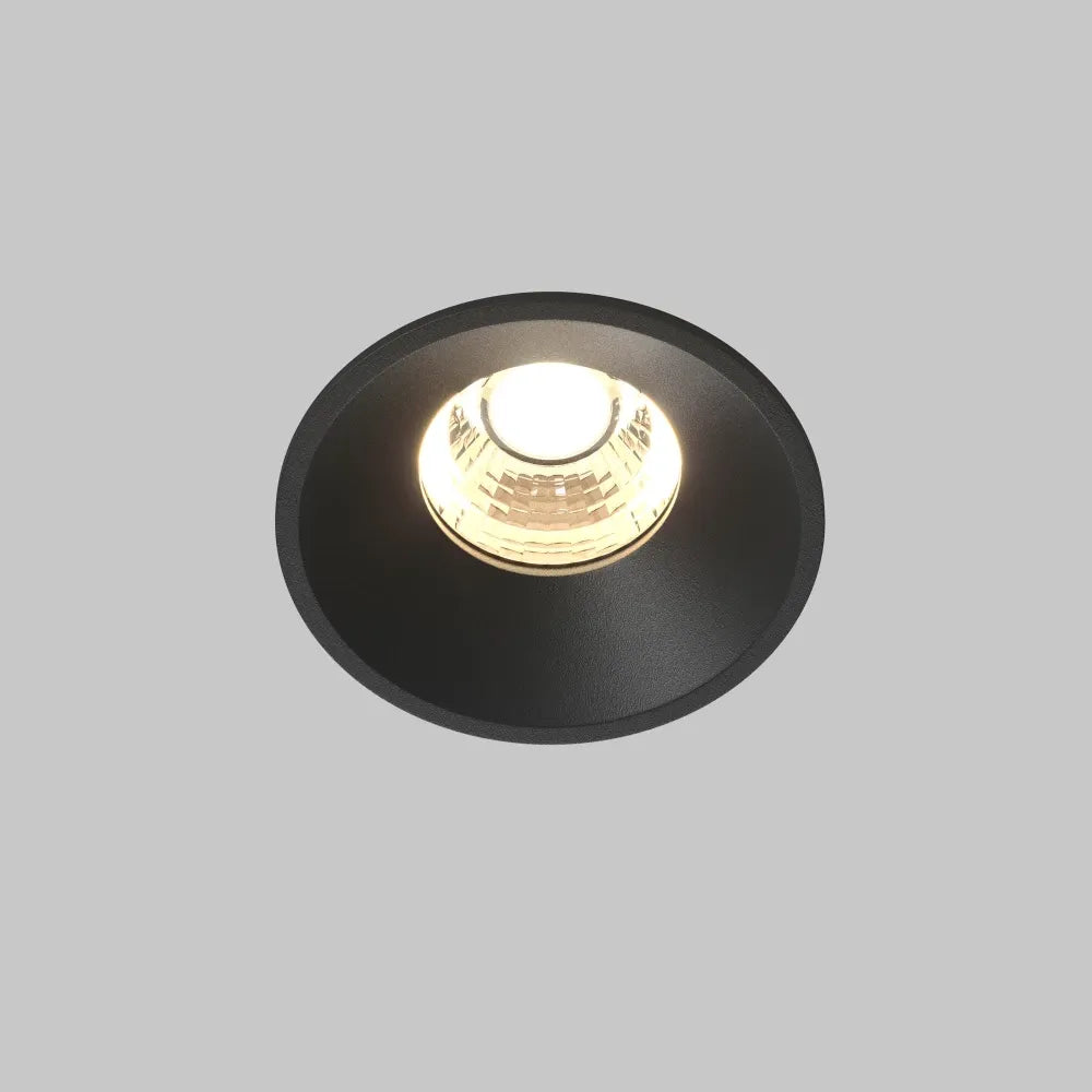 Spot incastrat din Aluminiu Negru H5.3xD6cm 7W 490lm 3000k Round