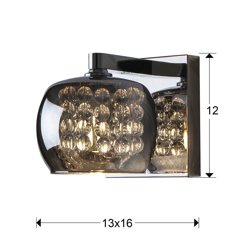 Aplica de perete din Sticla Transparent L13x16xH12cm Arian