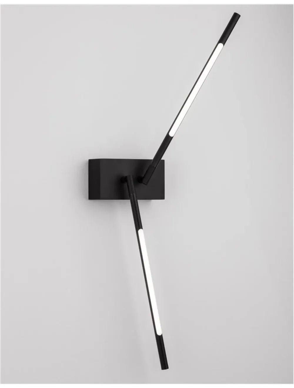Aplica de perete structura din Metal Negru si abajur din Acrilic Alb H74xL6cm IP20 11W 500lm 3000k RACCIO