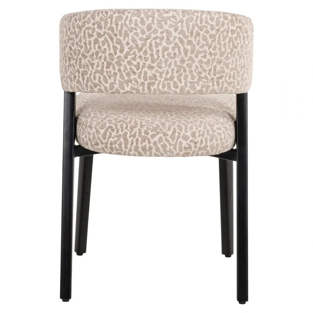 Scaun din Stofa Bej si Metal Negru L51xH77.5cm Zeno Richmond interiors