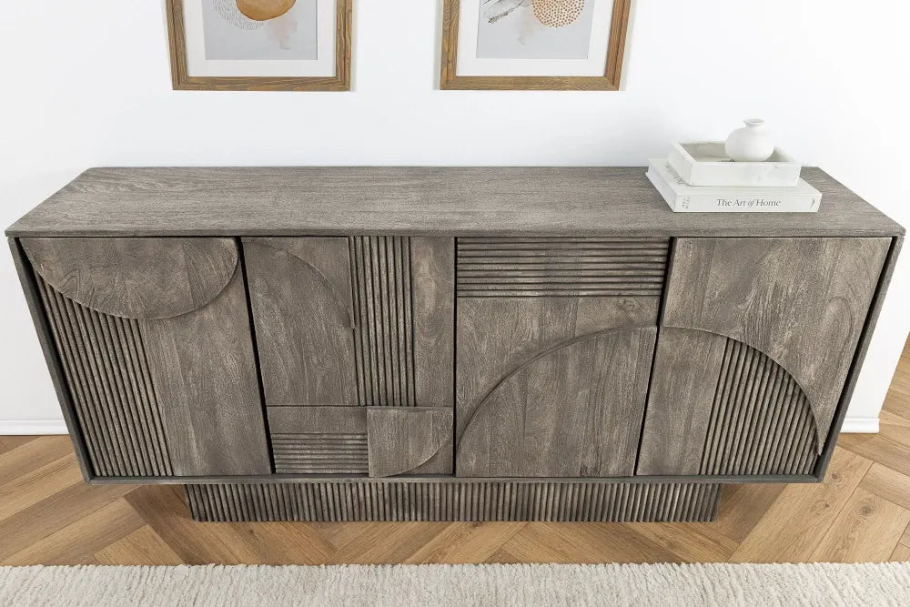 Comoda din Lemn de mango Gri L170xH80cm ART DECO