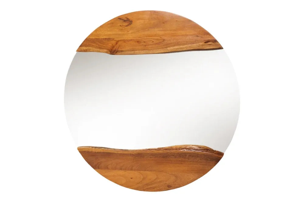 Oglinda cu rama din Lemn de salcam Maro L102xH102cm LIVING EDGE
