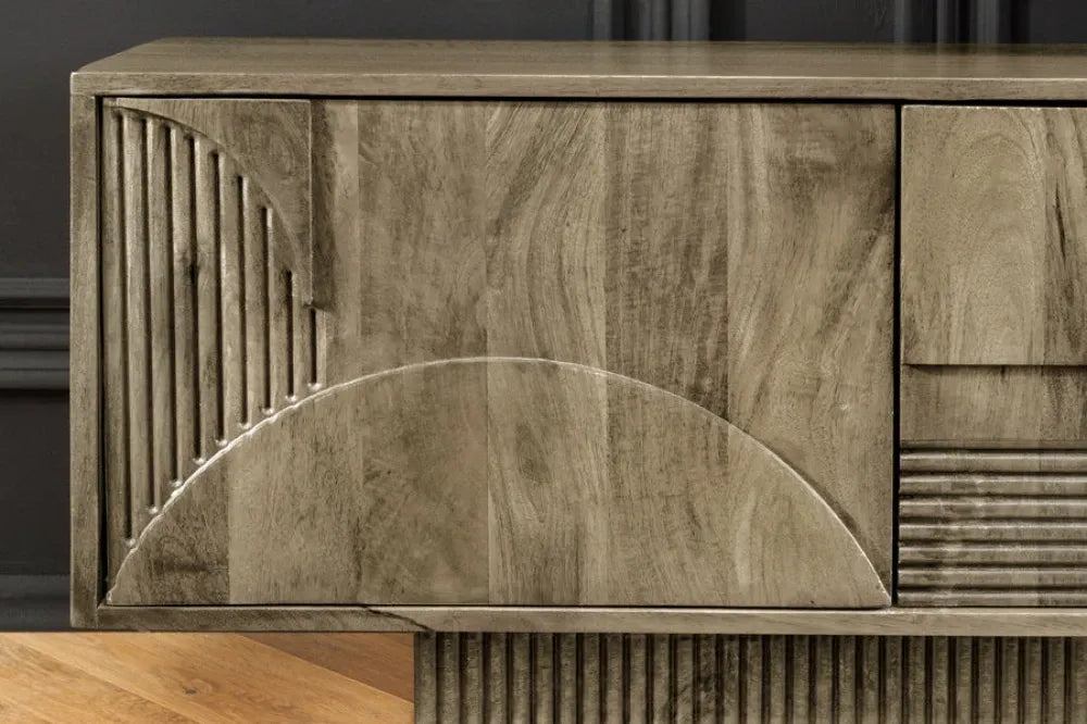 Comoda TV din Lemn de mango Gri L200xH50cm ART DECO