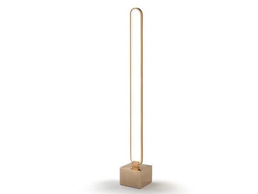 Lampa de podea din Metal Rose gold cu LED L18x18xH140cm Colette