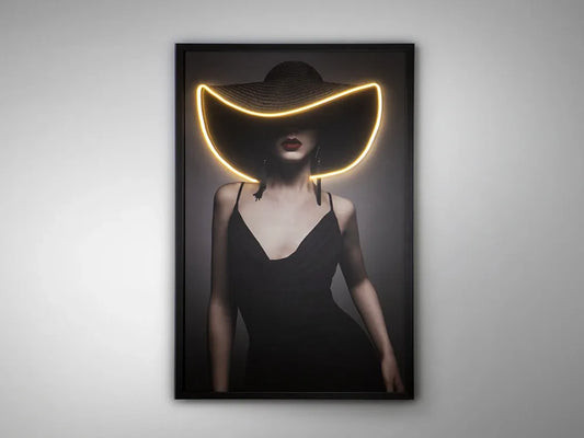 Tablou cu led din Panza/MDF Multicolor L80xH120cm Pamela