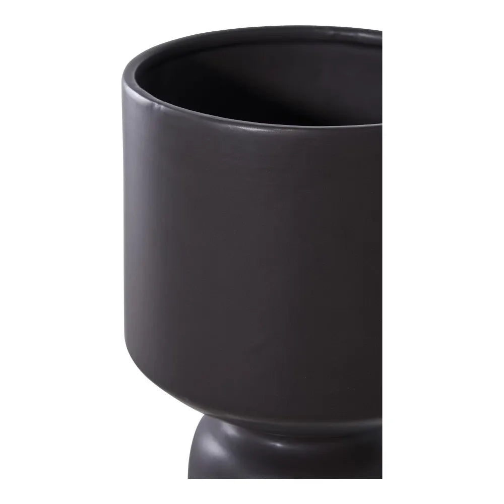 Ghiveci din Ceramica Negru H23,5xD15cm HN0893