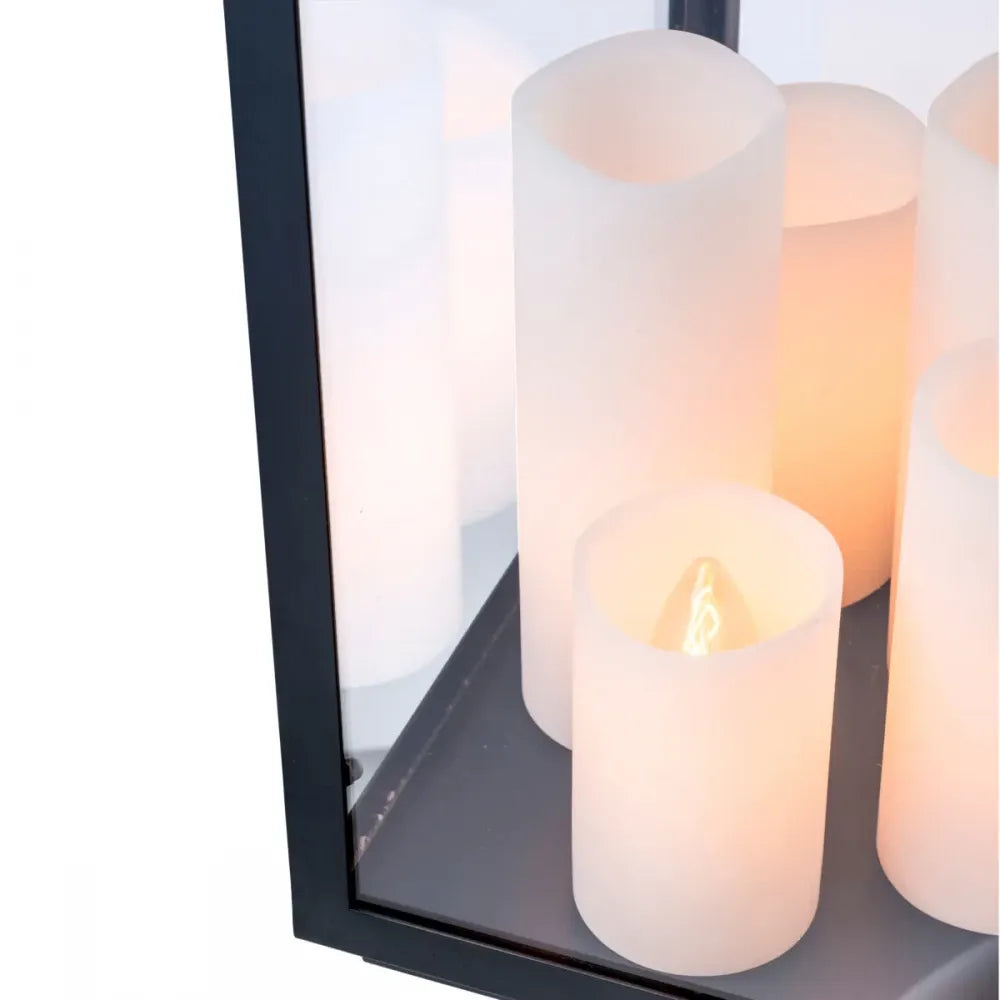 Veioza din Metal Negru si Sticla Transparent H65xL35cm Debonair Eichholtz
