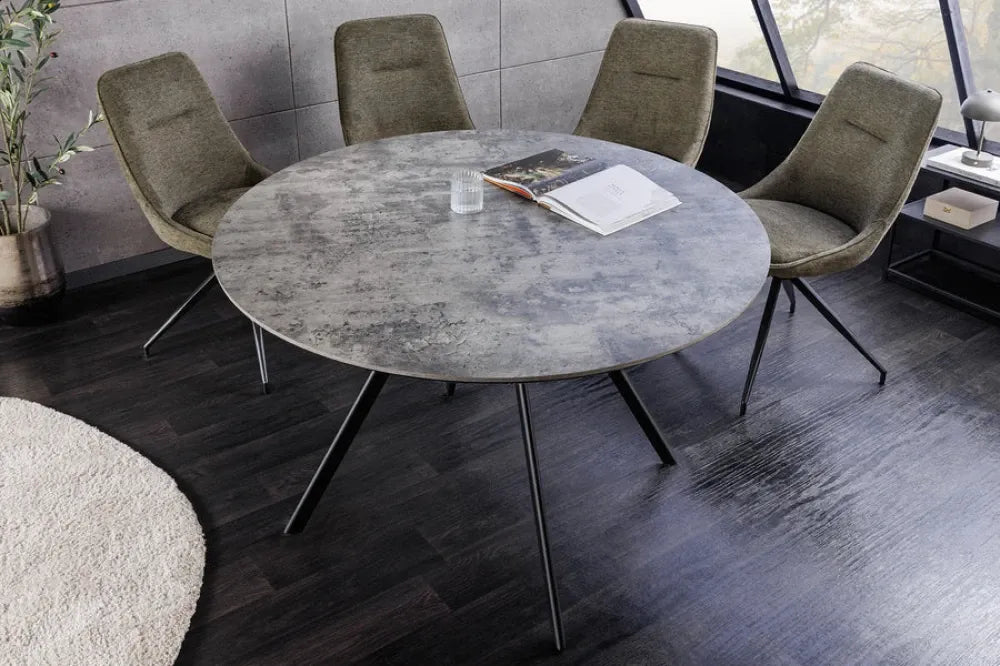 Masa din PAL Gri si Metal Negru D100xH75cm ATELIER