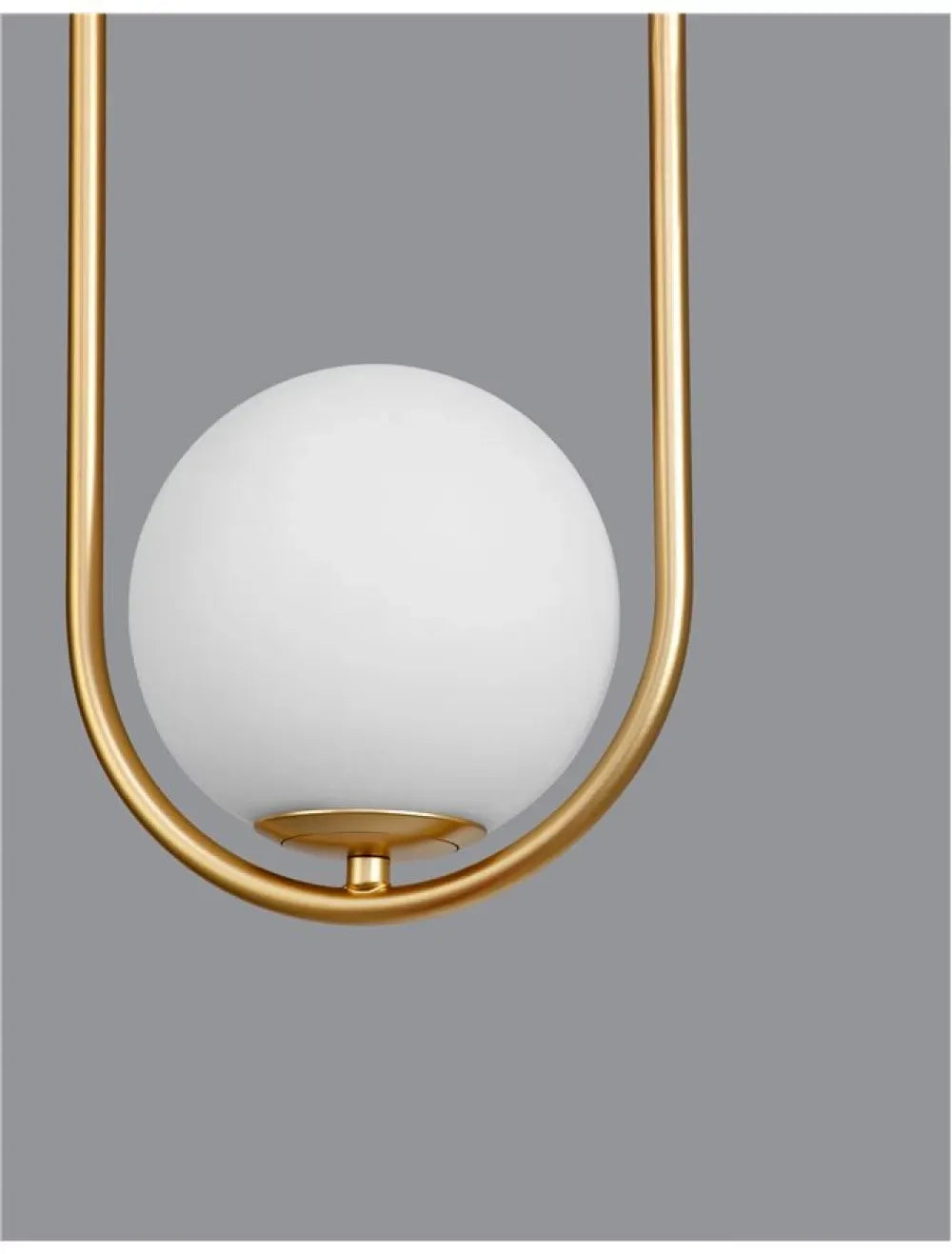 Pendul structura din Metal Auriu si abajur din Sticla Alb H120xL20cm IP20 OBITAR