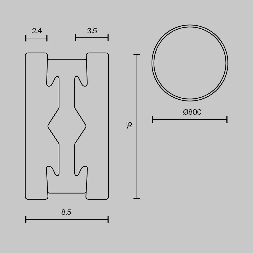 Sina rotunda diametru 80cm Flarity din Aluminiu Alama