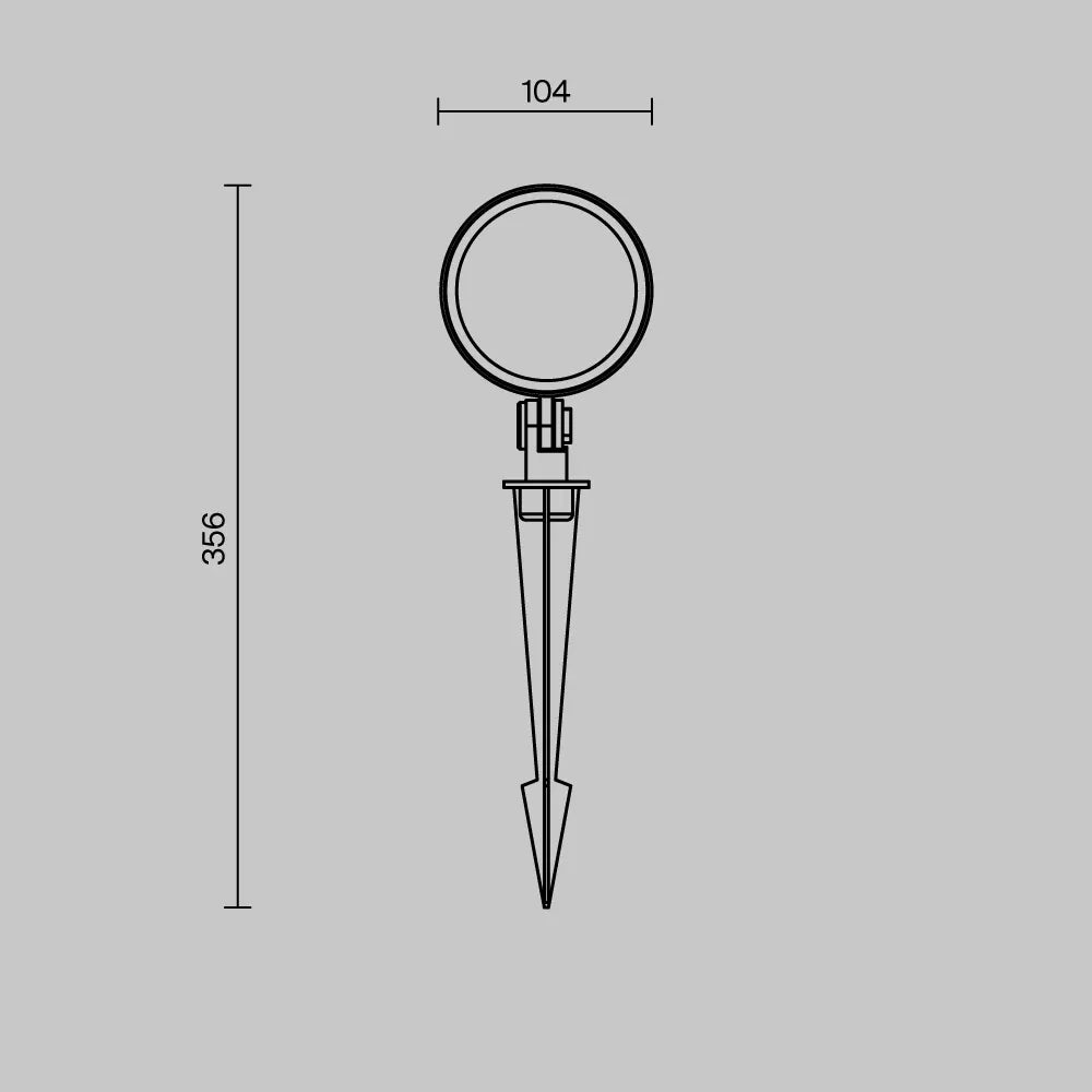 Spot exterior din Aluminiu Negru H35.6xL10.4cm Core