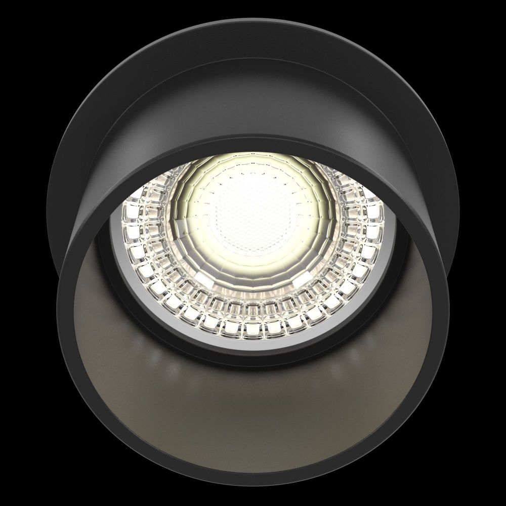Spot incastra din Aluminiu Negru D7xH6cm Reif