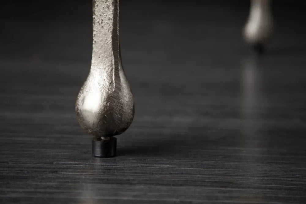 Masuta laterala Patrata din Metal Argintiu L46xH50cm Liquid L
