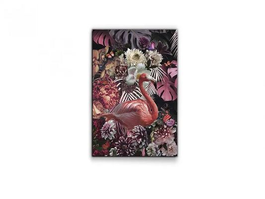Tablou Animale pe Sticla securizata Multicolor L80xH120cm Flamenco